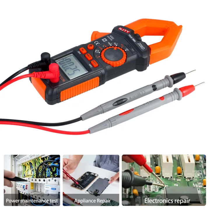 KOGEEK%20NJTY%20600A%20AC/DC%20Digital%20Clamp%20Meter%20with%20Temperature%20Auto%20Ranging%20Multimeter%20with%20Audible%20Continuity%20Beep%20True-RMS%20Clamp%20Meter%20with%20Diode/NCV/Voltage/Current/Resistance/Frequency/Capacitance/LoZ/VFC%20Tester%20Meter%20-%20Image%204