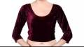 VELVET STRETCHY SHAREE BLOUSE 3/4 SLEEVE GOOD STITCHING FOR WOMEN. 