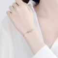 【Limited edition】 S925 sterling silver smile bracelet female creative cute ins net red bracelet light luxury temperament hand ornament.