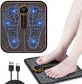 Tens Units EMS Mini Massager/EMS Foot Massage Electric Relaxation Machine for Legs Back Neck Pain Relief 2 Device 6 Body pad 1 remote and 2 Charging cable 1 footpad. 