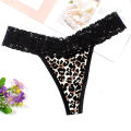 Women Sexy Lace Briefs Leopard Print Thongs G-string Lingerie Underwear. 