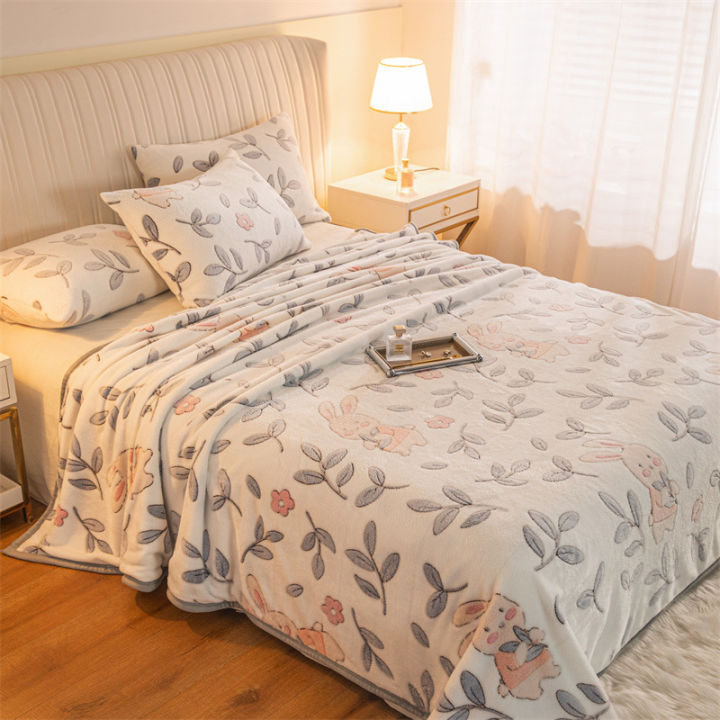 Carefully selected snow fleece blankets, bed sheets, single double-sided duvet sheets, winter warmth, double blanket mats, single beds