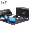 GXP Brand Square Retro Gradient Polarized Sunglasses Women Men Carbon Fiber Pattern Design Outdoor Sports Eyewear.