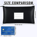 12PC Money Bags with Zipper Security Bank Deposit Bag Money Bag Receipt Holder for Cash Coins Cosmetic Paper Money Tool.