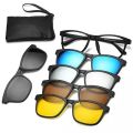 6 in 1 Magnetic Clip Polarized UV Protection Sunglasses - Sun Glass For Men - Sunglasses For Men - চশমা ছেলেদের - Sun Glass For Men - Sun Glass For Men. 