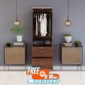 2 Part Almirah with coat hanger shelf & 2 Locker Drawer Alamary / Laminated Board Wardrobe2 Door Almira - Modern Home Furniture.