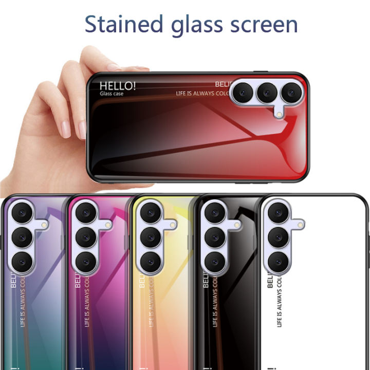 Biruiqu%20For%20Samsung%20Galaxy%20S25%20FE%20Gradient%20Tempered%20Glass%20Back%20Soft%20Silicone%20Edge%20Case%20Cover%20-%20Image%207