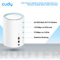 Cudy M1800 (Single pack) AX1800 Wi-Fi 6 Whole Home Mesh WiFi System - 1201Mbps on 5GHz and 574Mbps on 2.4GHz - MU-MIMO, Beamforming, WPA3 - Whole Home Coverage - White.