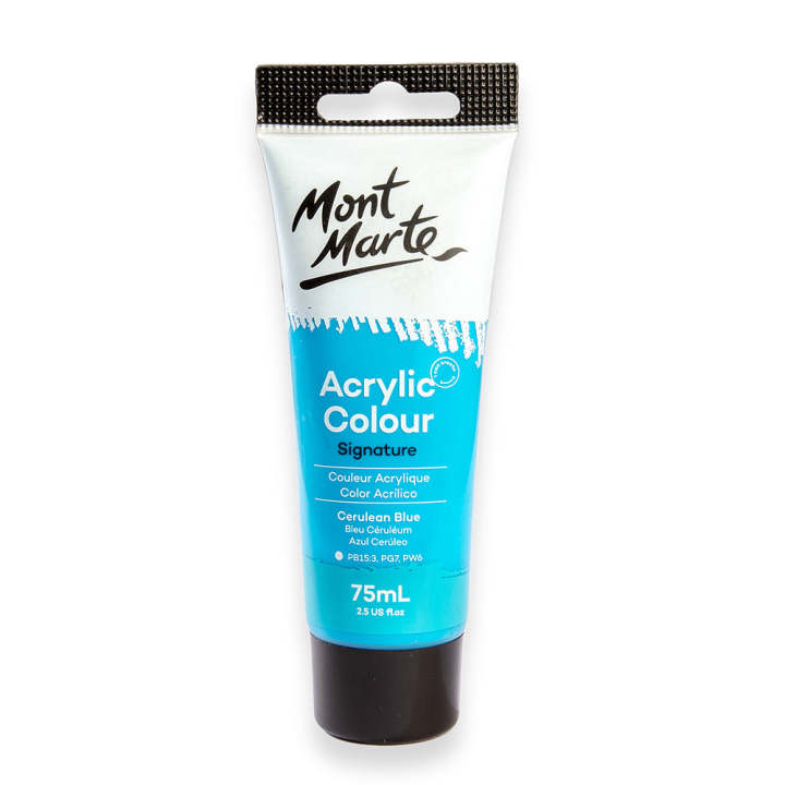 Mont Marte Acrylic Color Paint 75ml-Cerulean Blue