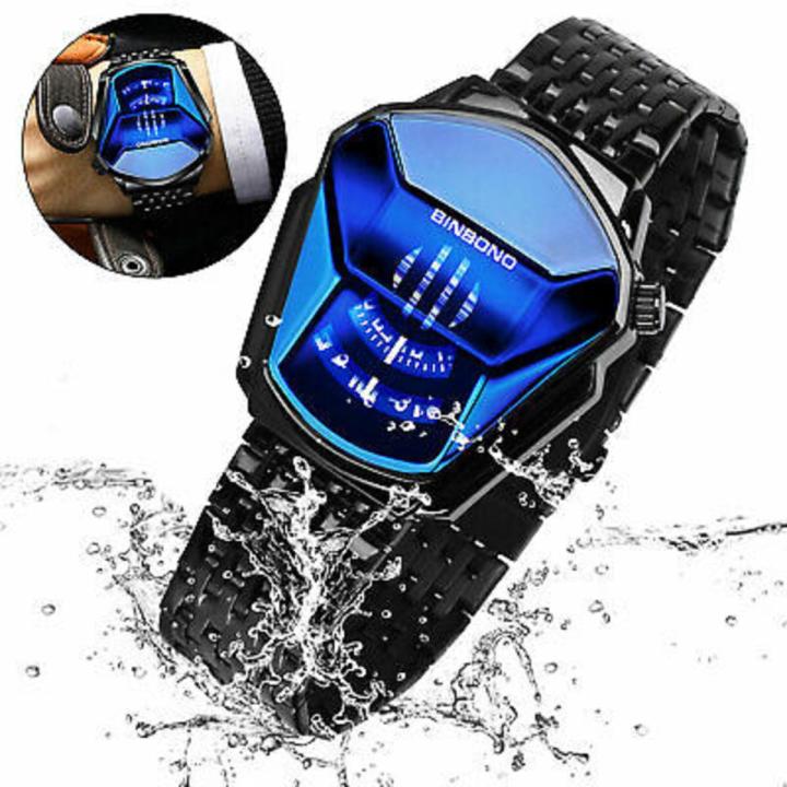 Luxury BINBOND Brand Trend Cool Locomotive Men's Watch Casual Steel ...