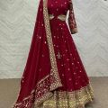 Georgette Embroidery New Stylish SemiStitched Party Long Gown For Women. 