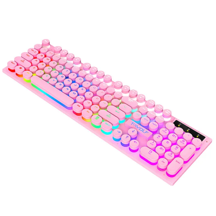 T-WOLF%20Thunderwolf%20T80%20Gaming%20Keyboard%20Wired%20Luminous%20Laptop%20Office%20Pink%20Punk%20Retro%20Keyboard%20-%20Image%205