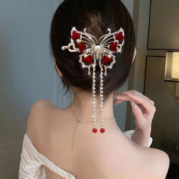 Rose%20Hairpin%20Women's%20Back%20of%20The%20Head%20Plate%20Hair%20Clip%20Headdress%20Temperament%20Twisting%20Clip%20Hairpin%20Hair%20Accessories%20-%20Image%202