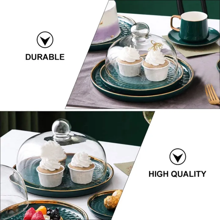2X%20Cake%20Stand%20Cake%20Plate%20Server%20with%20Dome%20Dessert%20Cake%20Cover%20Butter%20-%20Image%205