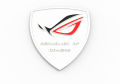 Asus ROG gamer metal logo belief sticker for phone computer case black/white.