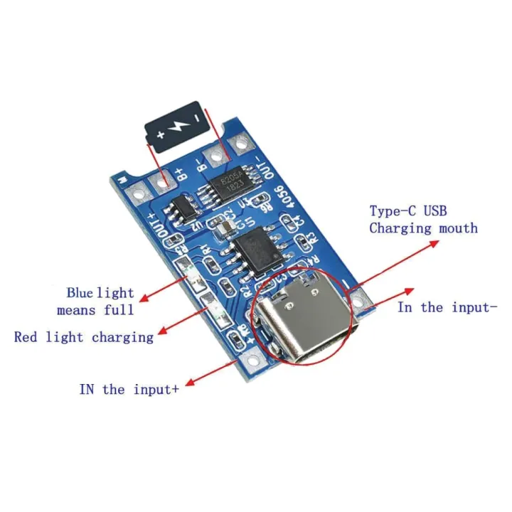 TP%204056%20C%20Type%20USB%20Type%20C%20USB%205V%201A%2018650%20TP4056%20Lithium%20Battery%20Charger%20Module%20Charging%20Board%20with%20Protection%20Dual%20Functions%201A%20Li-ion%20-%20Image%206