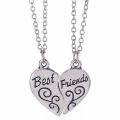1 Pair Women Necklace Best Friends Letters Engraved Jewelry Freinds Matching Necklace for Party. 