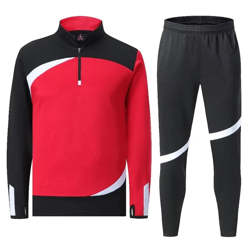 Men Sportswear Set Soccer Jersey Kids Football Training Clothes