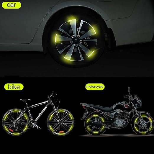 05 pcs x Wheel Rim Reflective Sticker Car Bike Tire Reflective Stickers