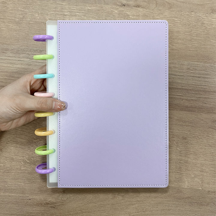 2pcs%20A5%20Leather%20Cover%20for%20Disc%20Ring%20Binding%20Notebooks%20Planner%20Mushroom%20Hole%20Planner%20Binder%20Notebook%20Covers%20Office%20Accessories%20-%20Image%206