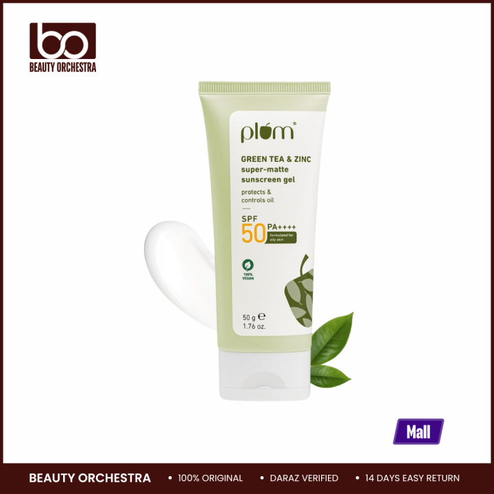 Plum Green Tea & Zinc Super-Matte Gel Sunscreen SPF 50 PA ++++ 50 g