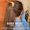 3 Pcs Bird Nest hair clip Fashion Hair Clips Expandable Pony Tail Holders Hair Accessories - Hair Band. 