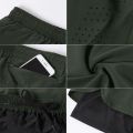 Lixada Men's 2-in-1 Running Shorts Quick Drying Breathable Active Training Exercise Jogging Cycling Shorts with Longer Liner.