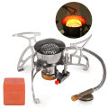 Foldable Camping Gas Stove Windproof Piezo Ignition Backpacking Stove Outdoor Portable Cooking Stove. 
