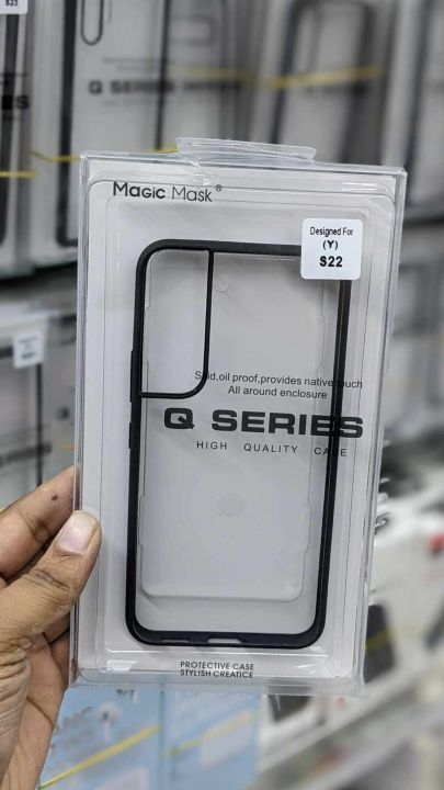 Samsung Galaxy S22 - Luxury Premium Quality Antibacterial Q Series Clear Glass Case Cover
