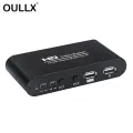 HD 4K HDMI-Compatible  USB KVM Switch PC Sharing Keyboard Mouse Hotkey Printer Plug And Paly Out USB Box Video Display Splitter-Add 3x HDMI Cable. 