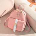 Women's Backpack PU Leather Kawaii Backpack Cute Graceful Bagpack Small School Bags for Girls Bow-knot Leaf Hollow. 