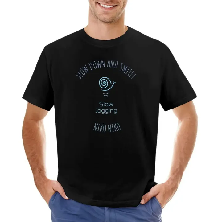 Slow Down And Smile Official Slow Jogging T-Shirt black t shirts sublime t shirt mens graphic t-shirts pack
