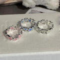 Colorful  Enamel Pink Star Rings Fashionable  For Girls  Blue  Twisted Star Open Ring Party Gifts New Fashion  Women'S Y2k Jewelry for Daily Wear  Fashion Events  Teenagers/Young Women  Party Or. 