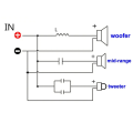 2 Piece Circuit Board Stereo Speaker Crossover Filters Treble/Bass 3 Unit Frequency Dividers.