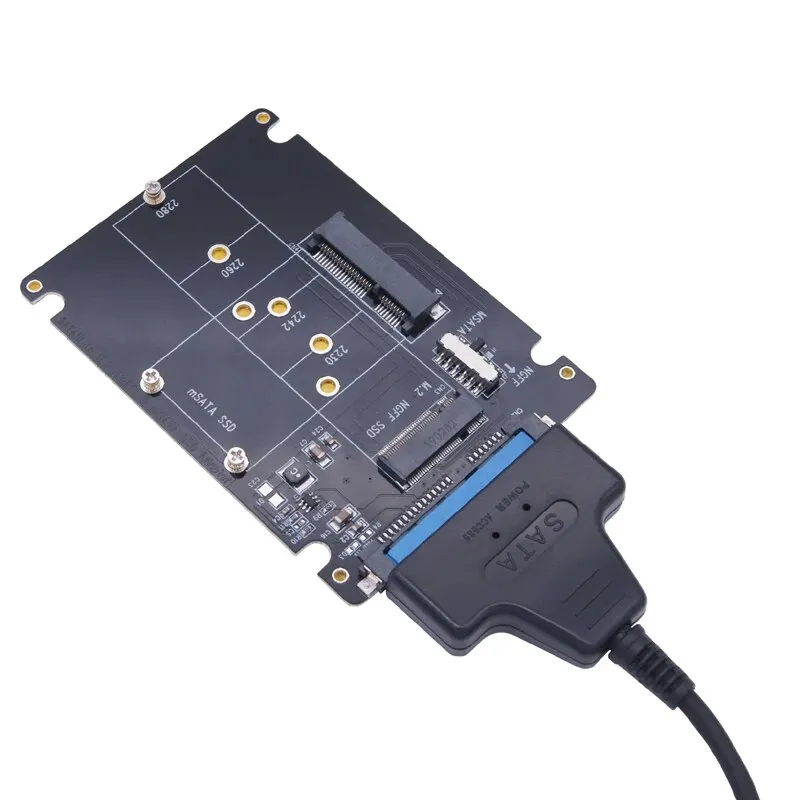 SSD Adapter NGFF or MSATA to SATA Adapter USB to SATA Hard  Disk in Converter Reader Card Cable for PC Laptop