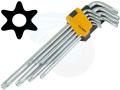 TOLSEN 9Pcs Torx Extra Long Arm Allen Hex Key Set (T10/T15/T20/T25/T27/T30/T40/T45/T50) Model: 20057. 