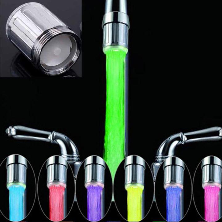 LED Water Faucet Light 7 Colors Changing waterfall Glow Shower Stream