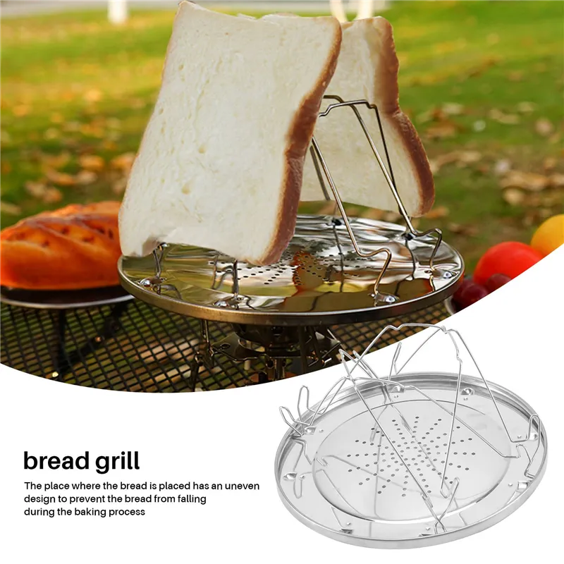Slice Camping Bread Toast Tray Gas Stoves Cooker BBQ Camping