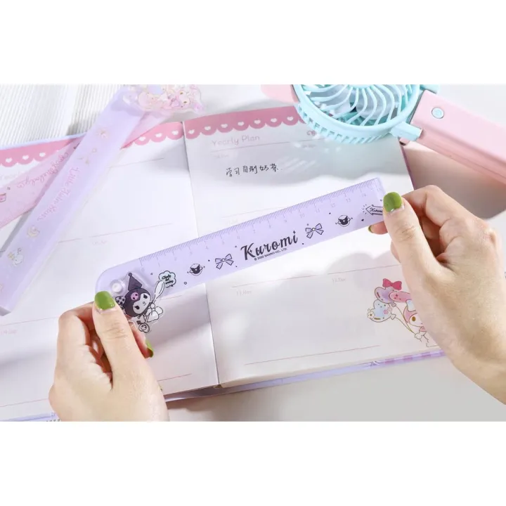 Sanrio%20Funny%20Rotatable%20Ruler%20Kuromi%20Melody%20Cute%20Cartoon%20Straightedge%20Student%20Stationery%20Office%20Equipment%20-%20Image%209