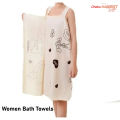 Bathroom Women Bath Towels Wearable Towel Dress Beach Adults Bath Gown Spa Sling Robes Home Nightwear Microfiber Women Bathrobe-Bathrobes-gold palace.