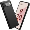 Euro Cover for Google Pixel 6/6A/7/7 Pro/6 Pro , Soft Protective Liquid Silicone Case -Black.