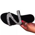 Women Sandals， Summer Beach Shallow Mouth Rhinestones Ladies Fashion Show Comfortable Light Shoes Sandalias Femininas. 