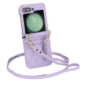 【Best-Selling】 HODON Fashion Korean Card Crossbody Bag Long Short Chain Leather Case for Galaxy Z Flip 6 Z Flip 5 4 3 Z Flip 5 Z Flip 4 Cases Shockproof Protective Cover. 