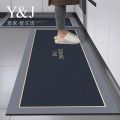 Diatom mud kitchen mat anti-slip oil-proof absorbent mat door dirt-resistant mat waterproof household wash-free wipeable carpet.