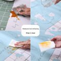 QI Household Checkered Tablecloth No-washing Anti-scalding Oil-proof Waterproof Dressing Table Mat Living Room Bedroom Table Cover. 