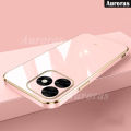 Phone Cover for Itel S23+ / S23 Plus Case Shell Luxury Shockproof Straight Edge Soft TPU Double-Sided Electroplating Bumper for Itel S23 Plus Cover Casing HP. 
