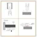 3pcs thread gauge center gauge measure 55 ° 60 °angle degrees template Inch Metric screw pitch tool measure test detecting tool.