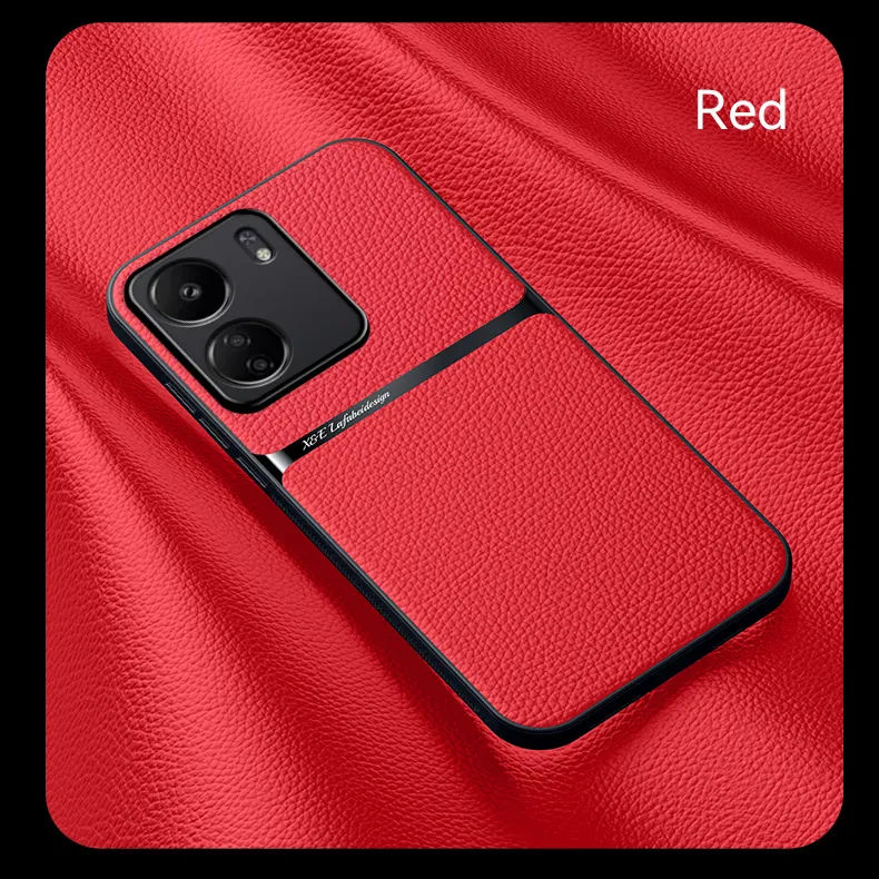 Custodia Ultra Resistente Xiaomi Redmi Note 13 Pro 5G - Flip Pelle Rosso