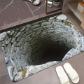 3D Visual Foot Mat for Household Floor Mat in Polyester Cloth, Absorbent and Non-Slip Design for Bathroom Door, Easy to Clean 80x120.
