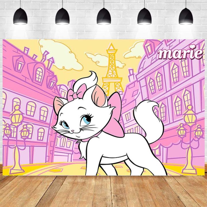 120x80cm%20Disney%20Marie%20Aristocats%20Backdrop%20Marie%20Cat%20Baby%20Shower%20Girl%20Birthday%20Party%20Vinyl%20Photography%20Background%20Photo%20Wall%20-%20Image%206